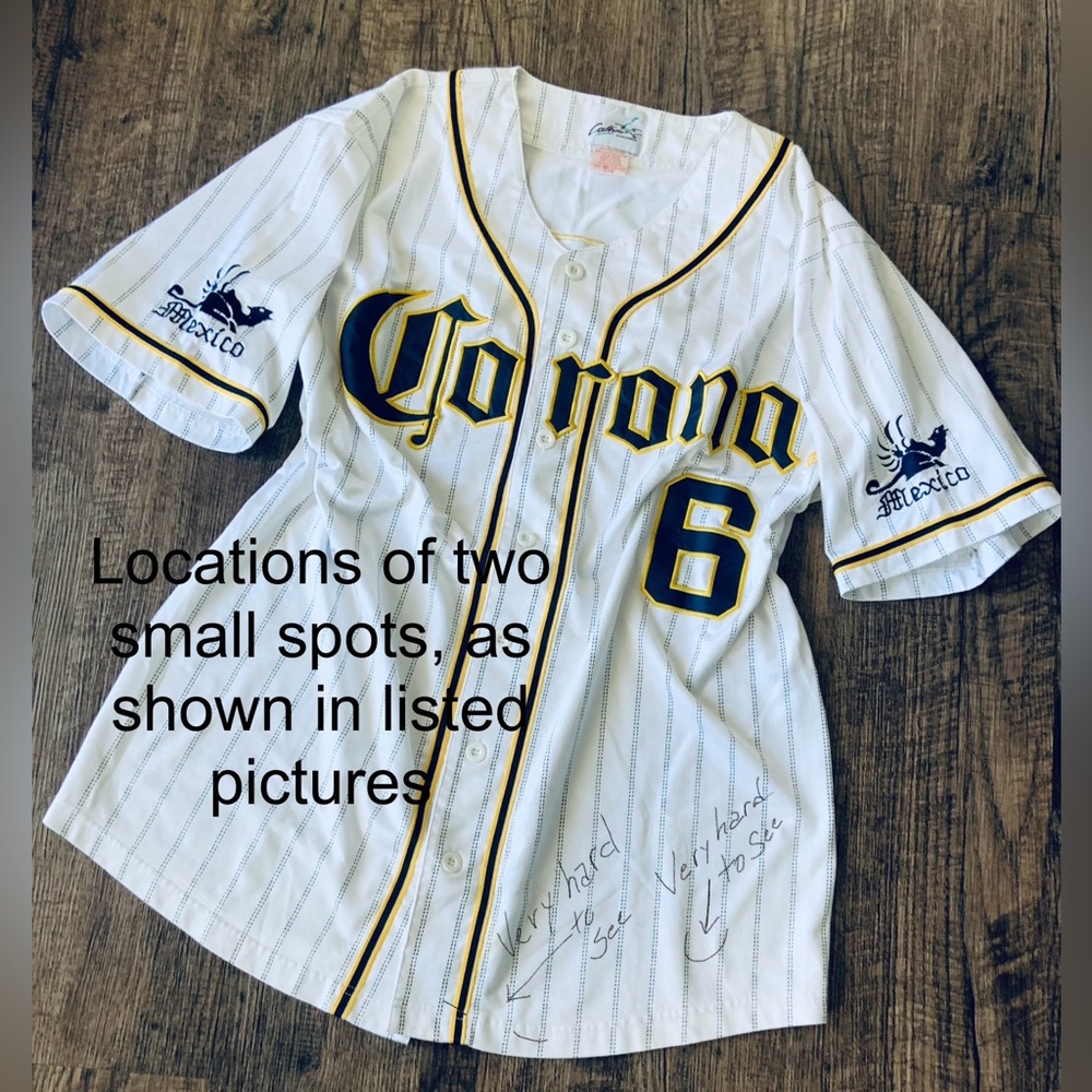 * Vintage ~ Corona Extra Mexico Baseball Jersey **by: Calhoun Sportswear ~ EUC - Picture 6 of 10